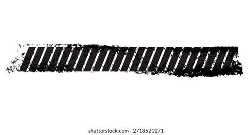 Marcas de la banda de rodadura de los neumáticos, texturas de las ruedas, marcas de neumáticos - carreras de coches, motocross, deriva, rally, off-road y otros. Vector negro textura aislada en estilo grunge con salpicaduras. Conjunto monocromático en blanco y negro