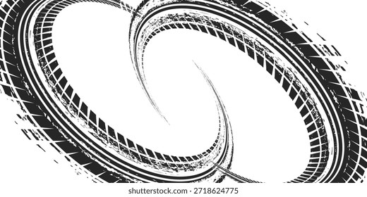Marcas de la banda de rodadura de los neumáticos, texturas de las ruedas, marcas de neumáticos - carreras de coches, motocross, deriva, rally, off-road y otros.
