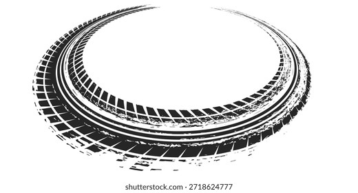 Marcas de la banda de rodadura de los neumáticos, texturas de las ruedas, marcas de neumáticos - carreras de coches, motocross, deriva, rally, off-road y otros.
