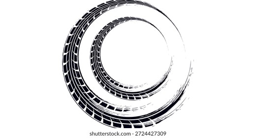 Marcas de piso de pneus, texturas de rodas, marcas de pneus - corridas de automóveis, motocross, deriva, rally, off-road e outros.