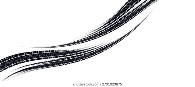 Marcas de piso dos pneus, texturas das rodas, marcas dos pneus - corridas de automóveis, motocross, deriva, rali, off-road e outros.
