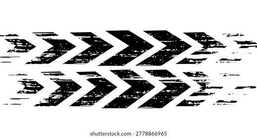 Tire tread marks, wheel textures, tire marks - car racing, motocross, drift, rally, off-road and others. Vector black isolated texture in grunge style with splashes.eps10
