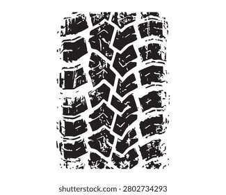 Tire tread pattern isolated on transparent background