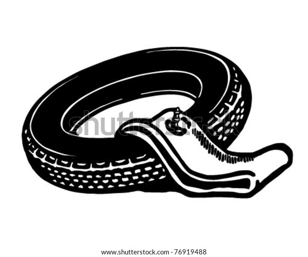 Tire With Tube -\
Retro Ad Art Illustration