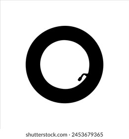 Tire tube silhouette icon vector illustration isolated on white background