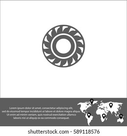 Tire vector  icon.