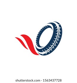 Tire vector icon illustration design template