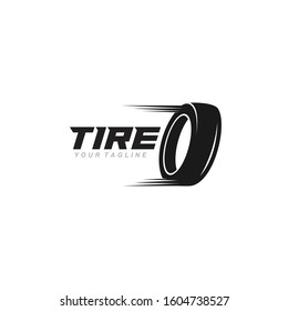Tire vector icon illustration design template, isolated on white background