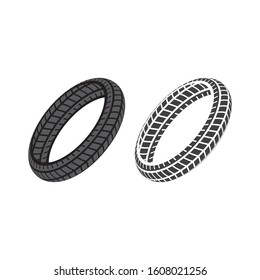 Tire vector icon illustration design template