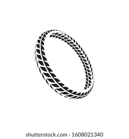 Tire vector icon illustration design template