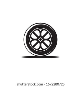 Tire vector icon illustration design template
