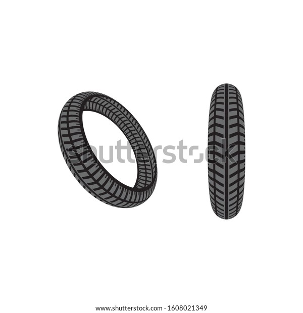 Tire vector icon\
illustration design\
template