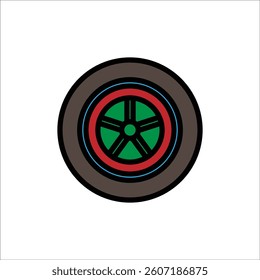 tire vector icon line template