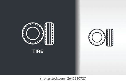 Tire Vector, Icon Or Logo Sign Isolated Symbol Illustration