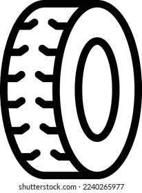 tire Vector illustration on a transparent background. Premium quality symmbols. Thin line vector icons for concept and graphic design. 
