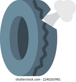 tire Vector illustration on a transparent background. Premium quality symmbols. Line Color vector icons for concept and graphic design.