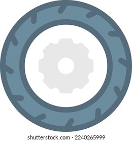 Reifen, Vektorgrafik auf transparentem Hintergrund. Hochwertige Symbole. Zeilenfarbige Vektorsymbole für Konzept und Grafikdesign.
