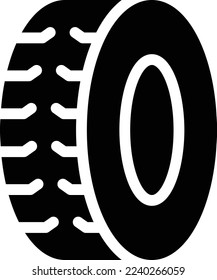 tire Vector illustration on a transparent background. Premium quality symmbols. Glyphs vector icons for concept and graphic design. 
