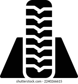 Reifen, Vektorgrafik auf transparentem Hintergrund. Hochwertige Symbole. Glyphen Vektorsymbole für Konzept und Grafikdesign. 
