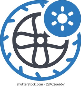 tire Vector illustration on a transparent background. Premium quality symmbols. Thin line vector icons for concept and graphic design.