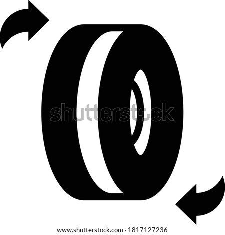 Tire Wear Problems Concept vector GlyphIcon Design, Tire Shop and Auto Service Center Symbol on white background