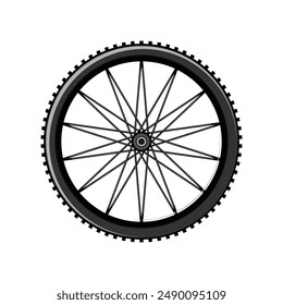 tire wheel bike cartoon. cycle spoke, sketch pspokes, hub graphic tire wheel bike sign. isolated symbol vector illustration