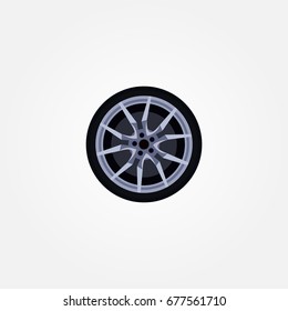 Tire Wheel Car. Design Vector Illustration
