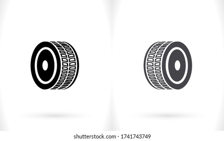 tire - wheel car Icon Vector EPS 10. Car Wheel Drive Design Flat  Illustration
