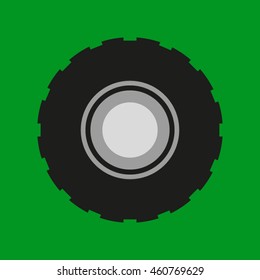 tire wheel car, vector icon