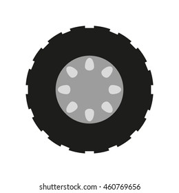 tire wheel car, vector icon