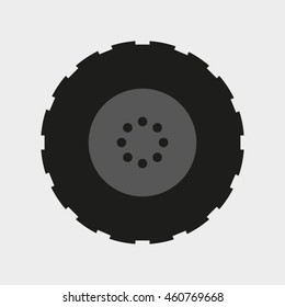 tire wheel car, vector icon