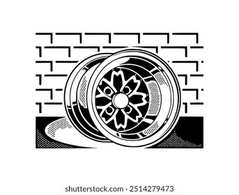 Tire and wheel icon, Tire icon, car wheel vector icon, vector black Tyre symbols, tire icon, Wheel disks 