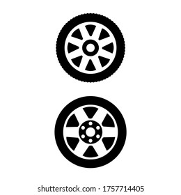 Reifenradsymbol Vektorstil trendige Vektorgrafik. Verwendung für Web und Print