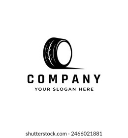 Tire or wheel logo design with creative ideas. Logo for tire shops, workshops and companies.