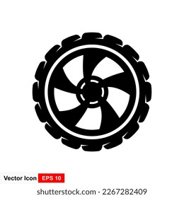 Reifen und Räder Symbol Logo Vektordesign Vorlage.
