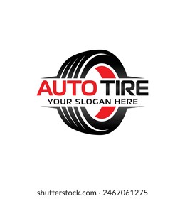 tire and wheels logo, automotive logo design