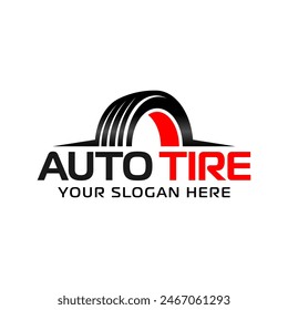 tire and wheels logo, automotive logo design template