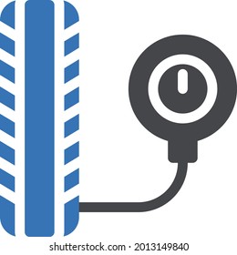 tire with white background. tire is a symbol of artificial intelligence.glyph colour  icon.