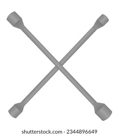 Tire wrench key. vector illustration
