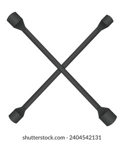 Tire wrench key. vector illustration
