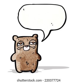 tired bear cartoon