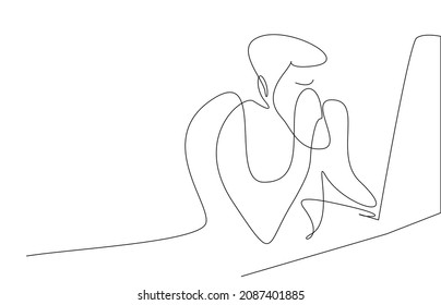 tired business person working at computer