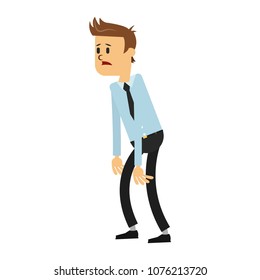 Tired businessman cartoon