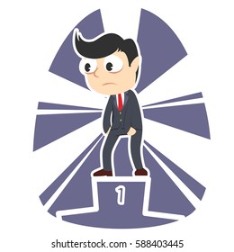 tired businessman dont care about be the champion