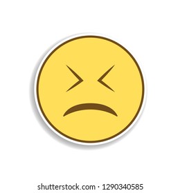 tired colored emoji sticker icon. Element of emoji for mobile concept and web apps illustration.