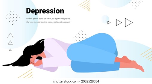 tired depressed woman crying unhappy girl feeling desperate mental health diseases depression concept