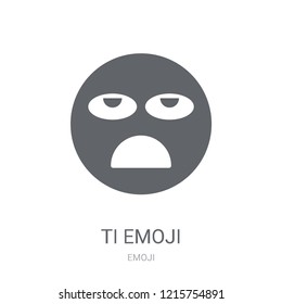 Tired emoji icon. Trendy Tired emoji logo concept on white background from Emoji collection. Suitable for use on web apps, mobile apps and print media.