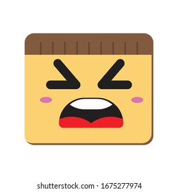 Emoticón Cansado Con Vector De Diseño Plano