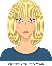 Tired exhausted female struggle with insomnia. Blonde women struggling with insomnia. Sleep deprived sad overwhelmed depressed female. Vector illustration.