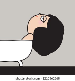 Tired Exhausted Woman Leaning And Relaxing On Bathtub When Bathing In Bathroom Concept Card Character illustration